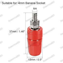 Banana Jack Binding Post - 20A Panel Mount Red Robotics Bangladesh