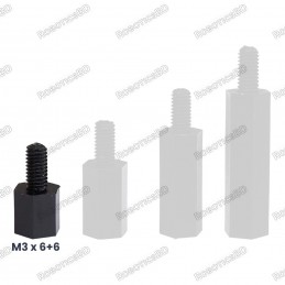 M3x6+6 Nylon Hex Spacer Standoff Male - Female Robotics Bangladesh