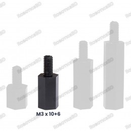 M3x10+6 Nylon Hex Spacer Standoff Male - Female Robotics Bangladesh