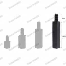 M3x20+6 Nylon Hex Spacer Standoff Male - Female Robotics Bangladesh