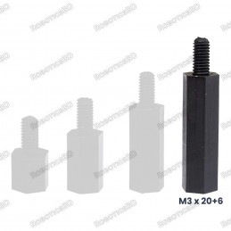 M3x20+6 Nylon Hex Spacer Standoff Male - Female Robotics Bangladesh