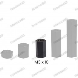 M3x10 Nylon Hex Spacer Standoff Female - Female Robotics Bangladesh