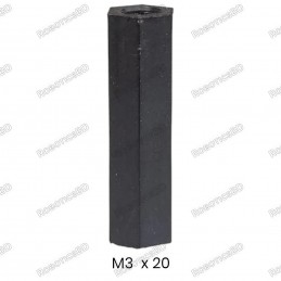 M3x20 Nylon Hex Spacer Standoff Female - Female Robotics Bangladesh