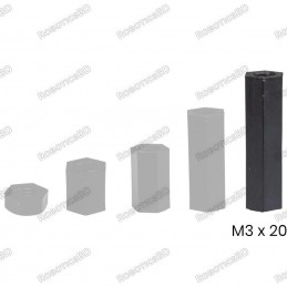 M3x20 Nylon Hex Spacer Standoff Female - Female Robotics Bangladesh