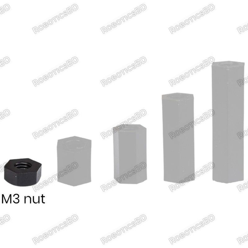 M3 Nuts Nylon Plastic Robotics Bangladesh M3 Nuts Nylon Plastic Robotics Bangladesh