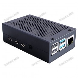 Raspberry Pi 4 Aluminum Alloy Case with Cooling Fan Robotics Bangladesh