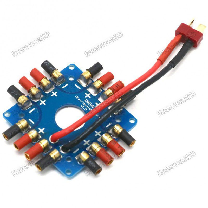 ESC Power Distribution Board Soldered T Plug & 3.5mm Banana Bullet Connectors Robotics Bangladesh ESC Power Distribution Board Soldered T Plug & 3.5mm Banana Bullet Connectors Robotics Bangladesh