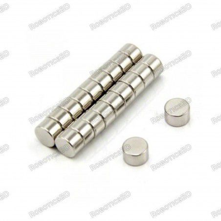 Neodymium Disc Magnet N35 - 5.95 x 2.95 mm Robotics Bangladesh