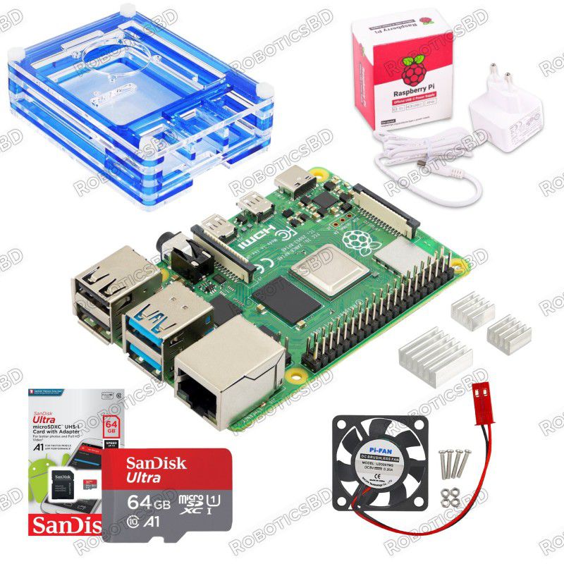 Raspberry Pi 4 Computer Complete Set Pack-2 Robotics Bangladesh Raspberry Pi 4 Computer Complete Set Pack-2 Robotics Bangladesh