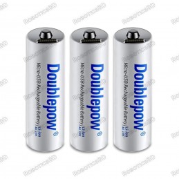 Doublepow 1.5V AA 2400mAh Battery - Type C USB Rechargeable Robotics Bangladesh