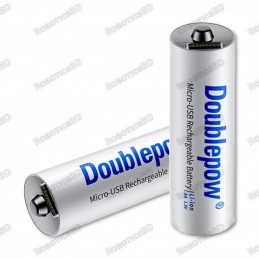 Doublepow 1.5V AA 2400mAh Battery - Type C USB Rechargeable Robotics Bangladesh