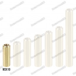 M3x10 Brass Spacer Standoff Female - Female Robotics Bangladesh