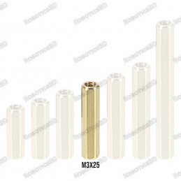 M3x25 Brass Spacer Standoff Female - Female Robotics Bangladesh