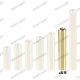 M3x35 Brass Spacer Standoff Female - Female Robotics Bangladesh