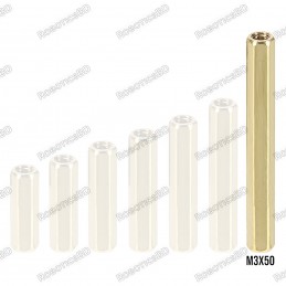 M3x50 Brass Spacer Standoff Female - Female Robotics Bangladesh