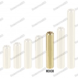 M3x30 Brass Spacer Standoff Female - Female Robotics Bangladesh
