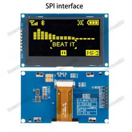 2.42 inch OLED Screen LCD Display Module 128x64 SSD1309 SPI 7Pin Yellow Robotics Bangladesh