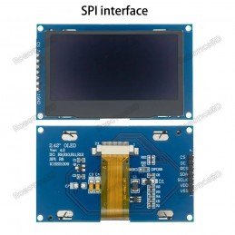 2.42 inch OLED Screen LCD Display Module 128x64 SSD1309 SPI 7Pin Yellow Robotics Bangladesh