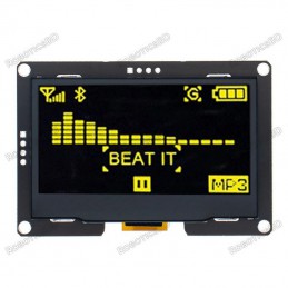 2.42 inch OLED Screen LCD Display Module 128x64 IIC I2C 4Pin Yellow Robotics Bangladesh