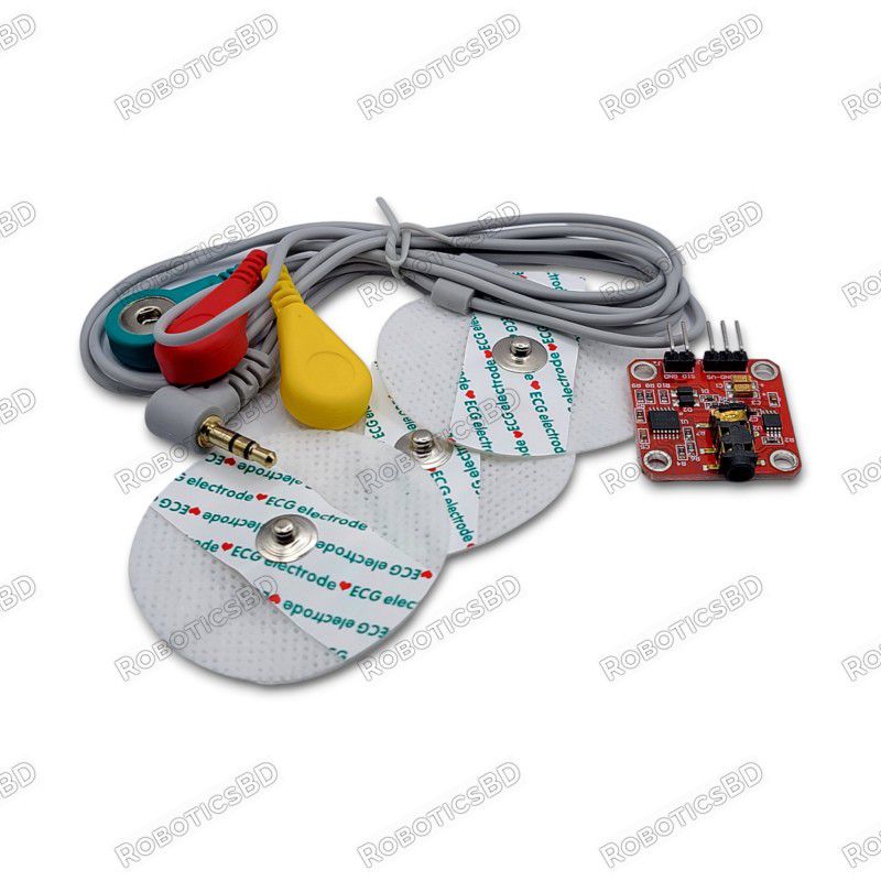EMG Muscle Sensor With Cable And Electrodes Controller Detects Muscle Activity Robotics Bangladesh EMG Muscle Sensor With Cable And Electrodes Controller Detects Muscle Activity Robotics Bangladesh