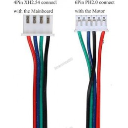 Stepper Motor Cable XH2.54 4Pin to PH2.0 6Pin – 1.5 Meter Robotics Bangladesh