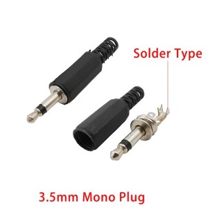 Audio Jack 3.5mm 1 Pole Stereo Male Plug Solderable Connector Robotics Bangladesh