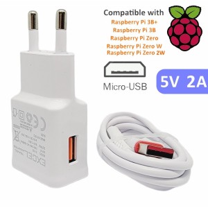Raspberry Pi 5V Power Supply Adapter Micro USB Robotics Bangladesh