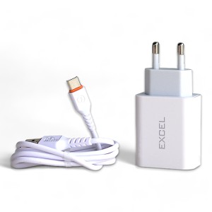 27W PD Fast Charger E-125 - Type C Robotics Bangladesh