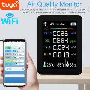 Tuya 7in1 WiFi Air Quality Monitor - Laser PM2.