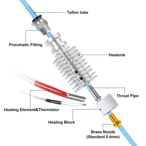 Anycubic I3 Mega V5 J-head Hotend 3D Printer Extruder Print Head - Original Robotics Bangladesh