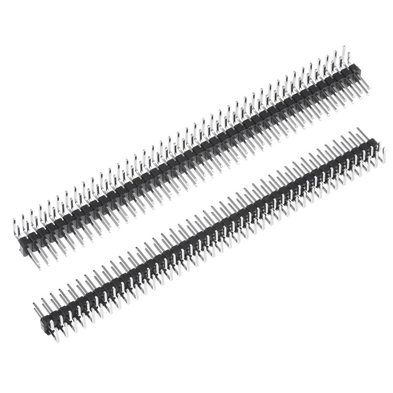 2.54mm 2x40 Pin Male Double Row Header Strip - L-Shaped Robotics Bangladesh