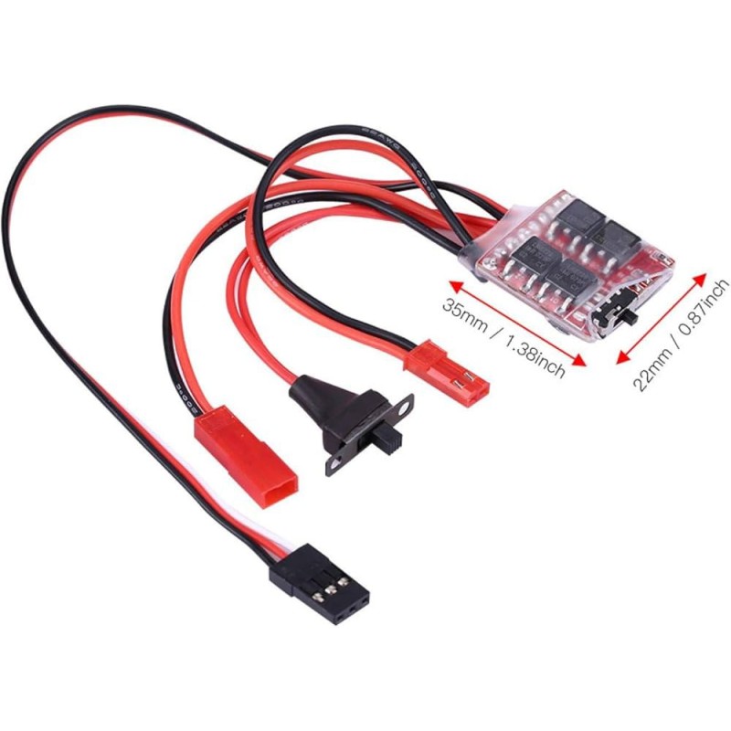 20A Brushed Electronic Speed Controller ESC with Brake for RC Car Boat Robotics Bangladesh