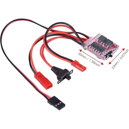 20A Brushed Electronic Speed Controller ESC with Brake for RC Car Boat Robotics Bangladesh