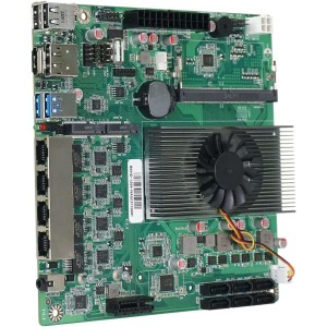 N100 Processor ITX NAS Motherboard with DDR5, 4x 2.5G LAN, Dual M.