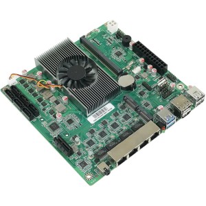 N100 Processor ITX NAS Motherboard with DDR5, 4x 2.5G LAN, Dual M.