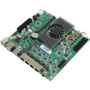 N100 Processor ITX NAS Motherboard with DDR5, 4x 2.5G LAN, Dual M.