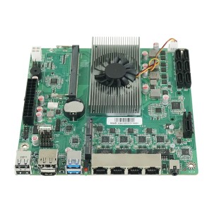 N100 Processor ITX NAS Motherboard with DDR5, 4x 2.5G LAN, Dual M.