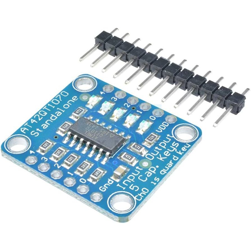 Standalone 5-Pad Capacitive Touch Sensor Breakout - AT42QT1070 Robotics Bangladesh