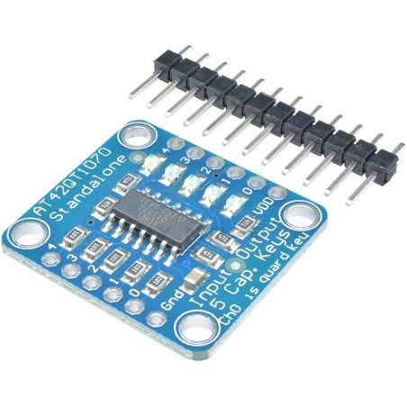 Standalone 5-Pad Capacitive Touch Sensor Breakout - AT42QT1070 Robotics Bangladesh