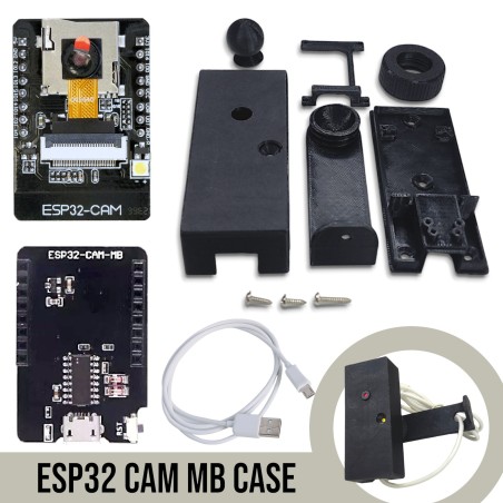 ESP32-CAM MB Case with Mounting Accessories and USB Cable Robotics Bangladesh